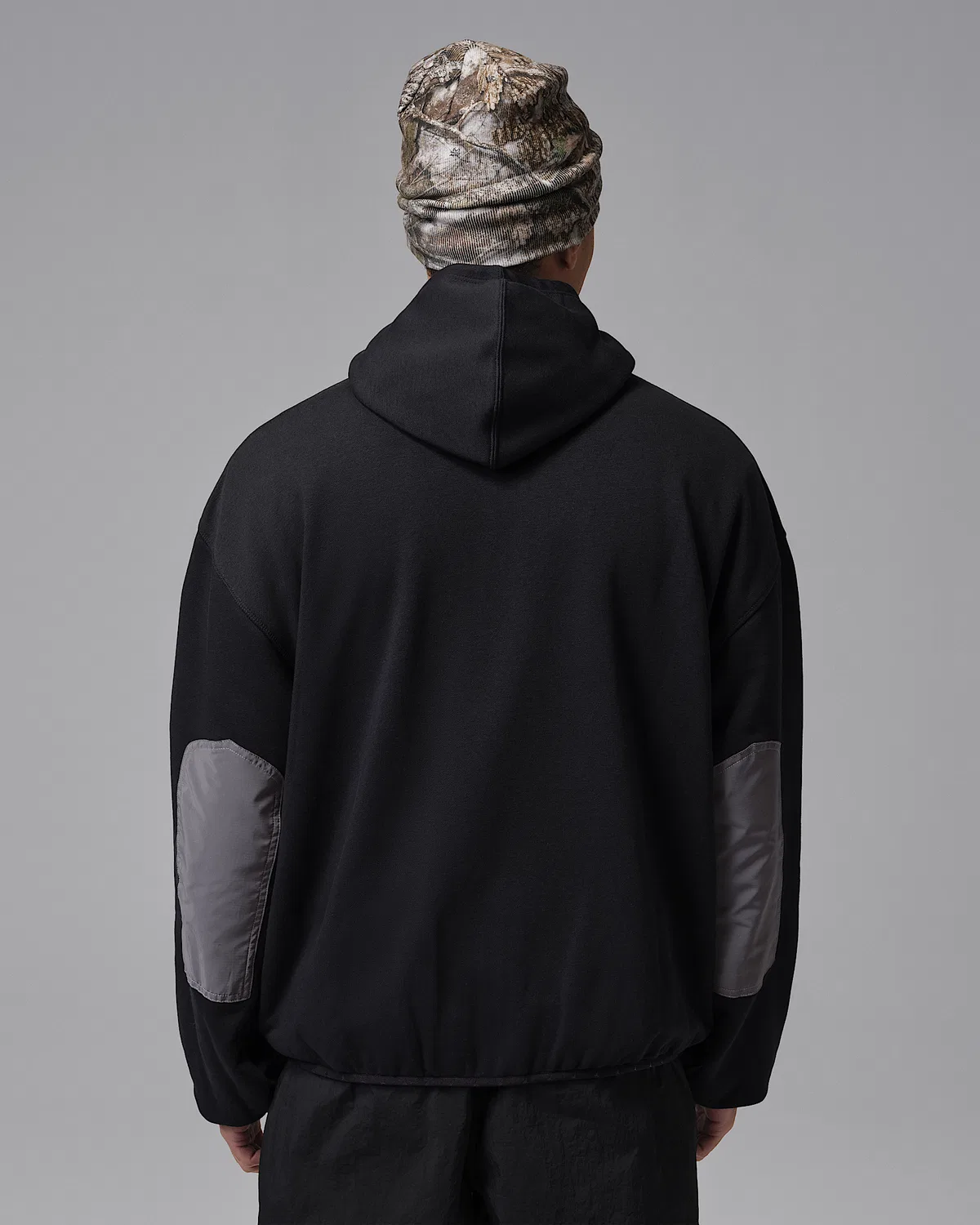 Мужская худи с полной застежкой-молнией Hike Mike Jordan Brooklyn, Black/Cargo Khaki/Metallic Silver — фото 2