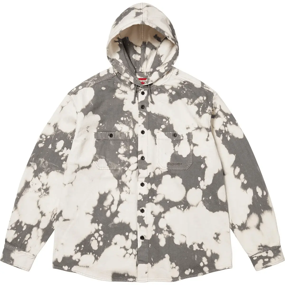 Рубашка SS25 WEEK19 Hooded Denim Shirt Unisex Supreme, розовый — фото 3