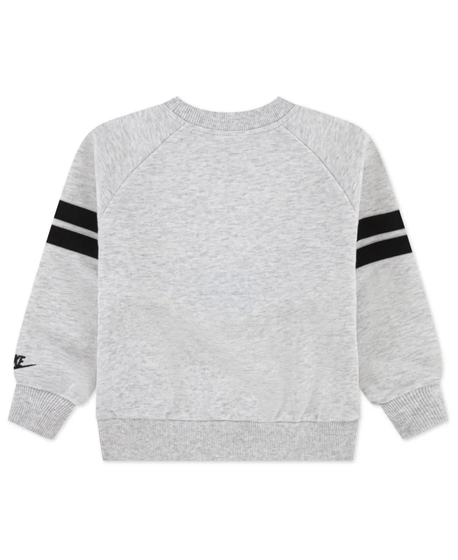 Детская толстовка In The Zone Oversized с круглым вырезом для мальчиков 2T-4T Nike, Birch Heather — фото 2