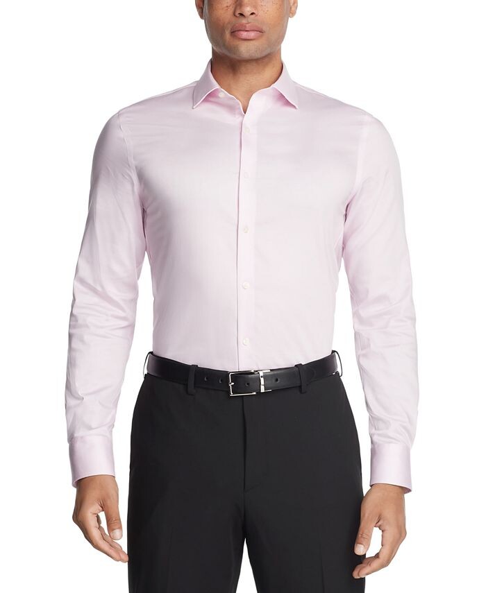 

Мужская эластичная классическая рубашка без морщин TH Flex Essentials Tommy Hilfiger, розовый