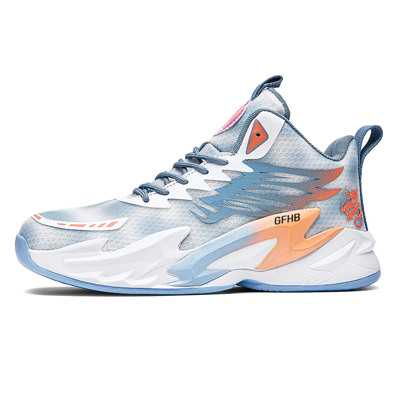 

Кроссовки для бега Anti Kick Cushioning Rebound Mid Top для детей и подростков Kung Fu partners, белый/синий