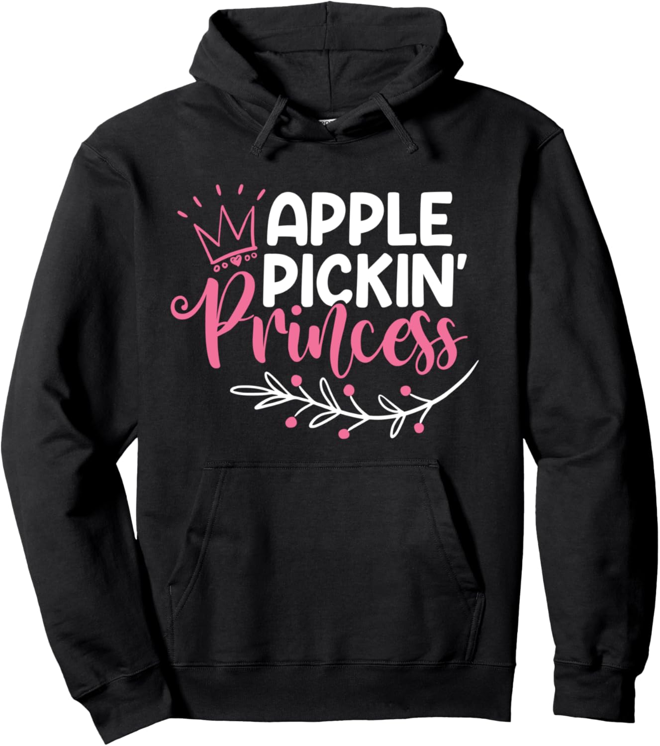 

Худи с надписью «Охота на яблоки: принцесса, сборщица яблок на ферме» - подарок Shirtside Apple Picking, черный