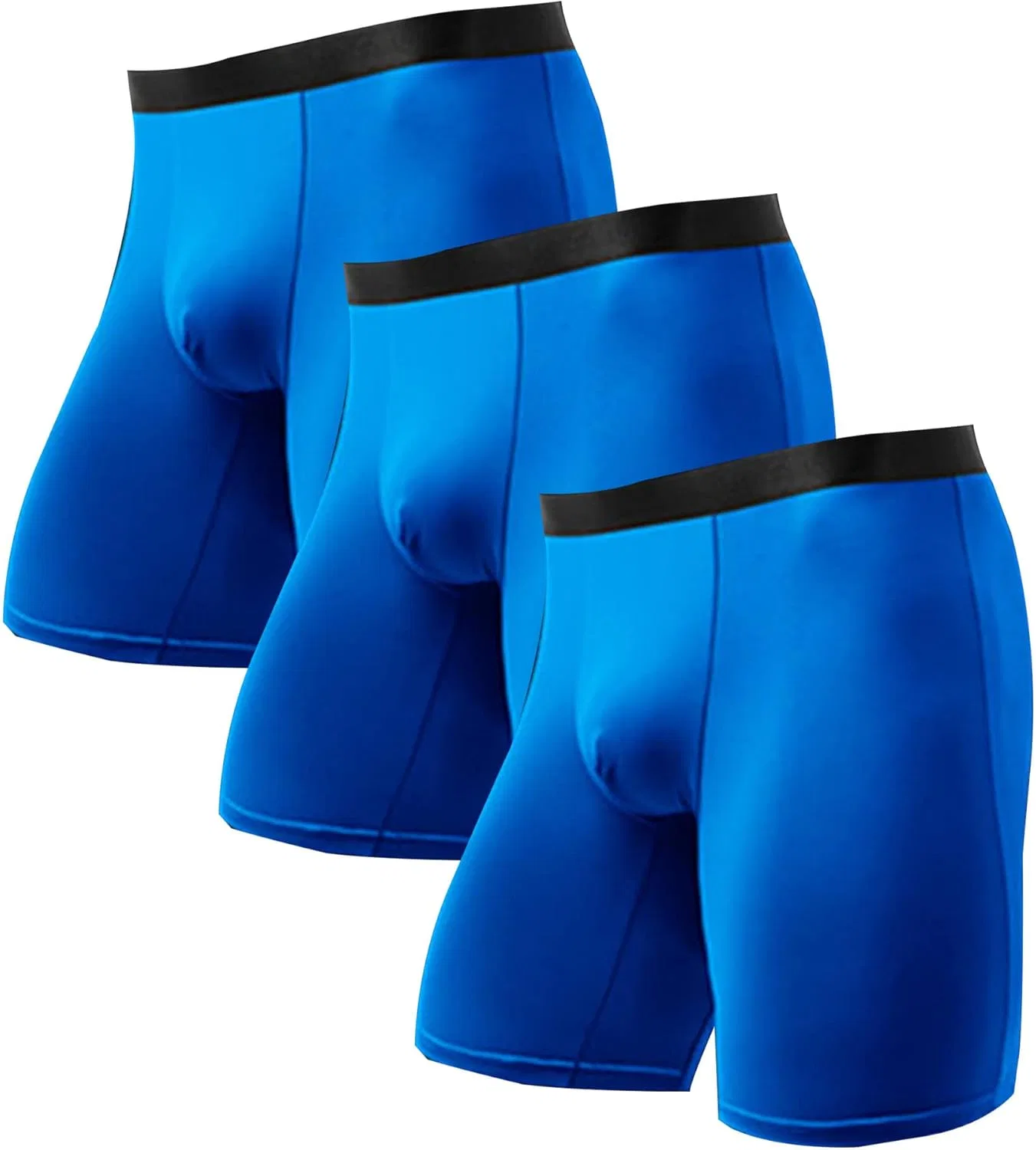 Боксеры из дышащей сетки синий, 3 шт