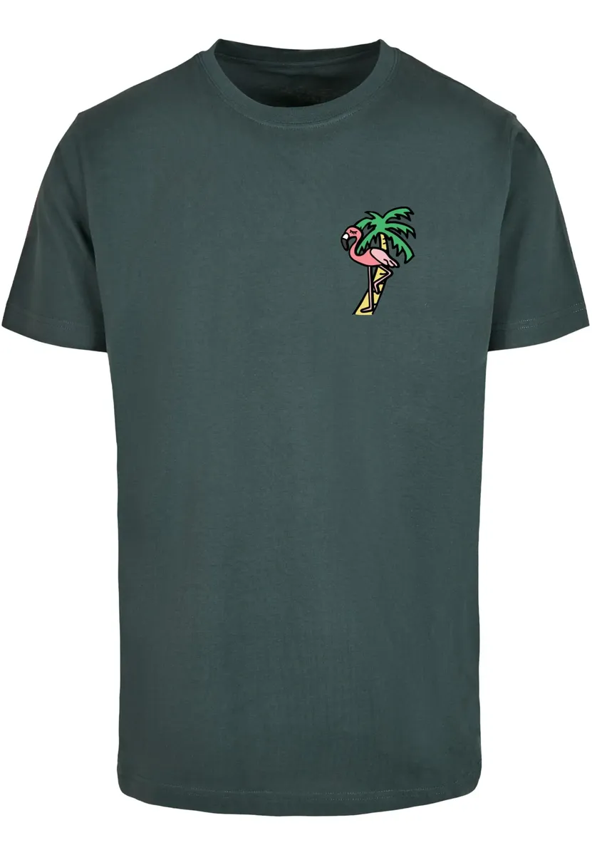 

Футболка Mister Tee "Мужская футболка Mister Tee с круглым вырезом и фламинго " Mistertee, зеленый