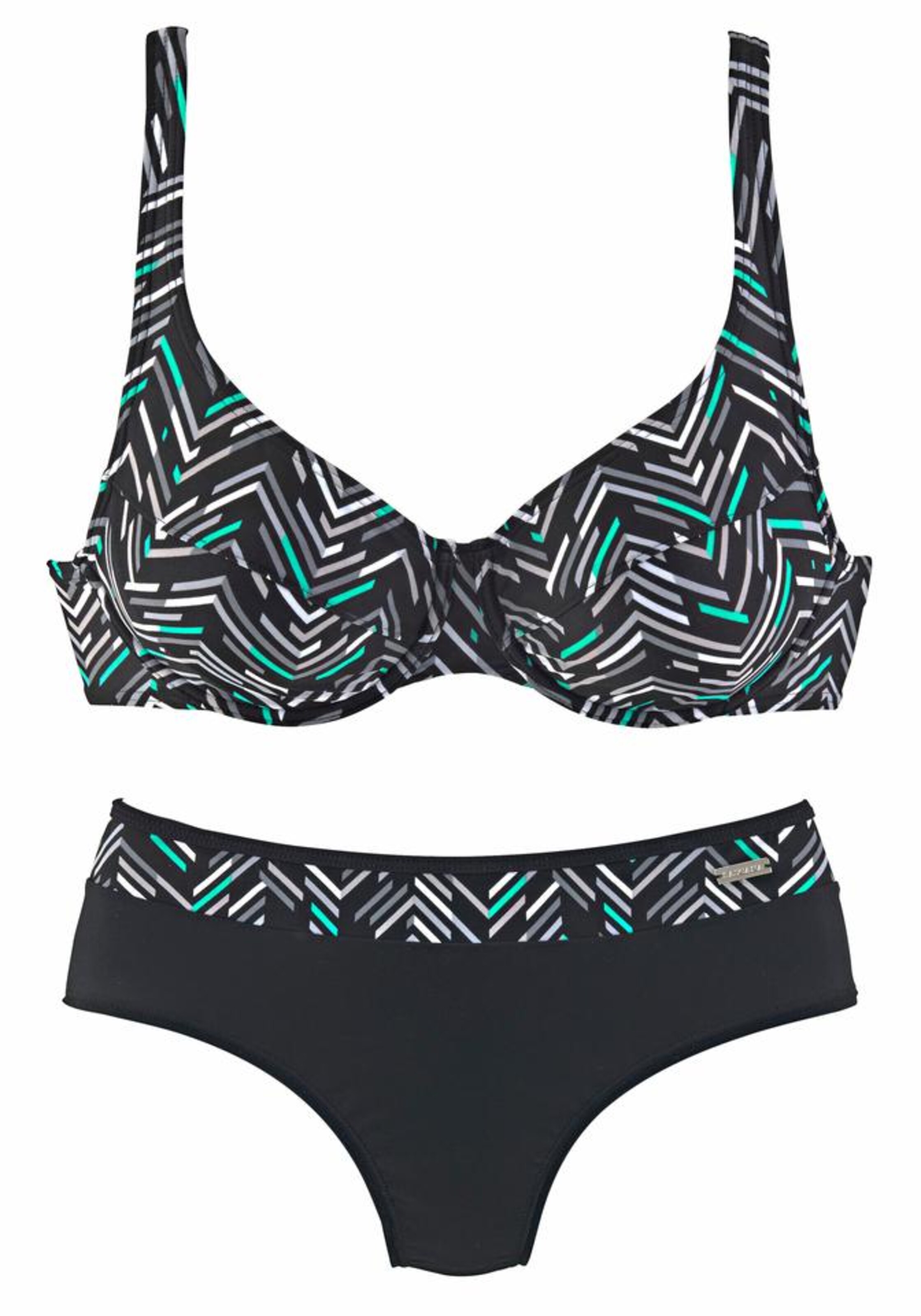 

LASCANA Футболка Bikini в черном цвете, Черный, LASCANA Футболка Bikini в черном цвете