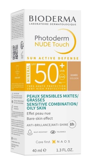 

Тональный крем для лица SPF 50+ темный, 40 мл Bioderma, Photoderm Nude Touch Mineral, Biderma