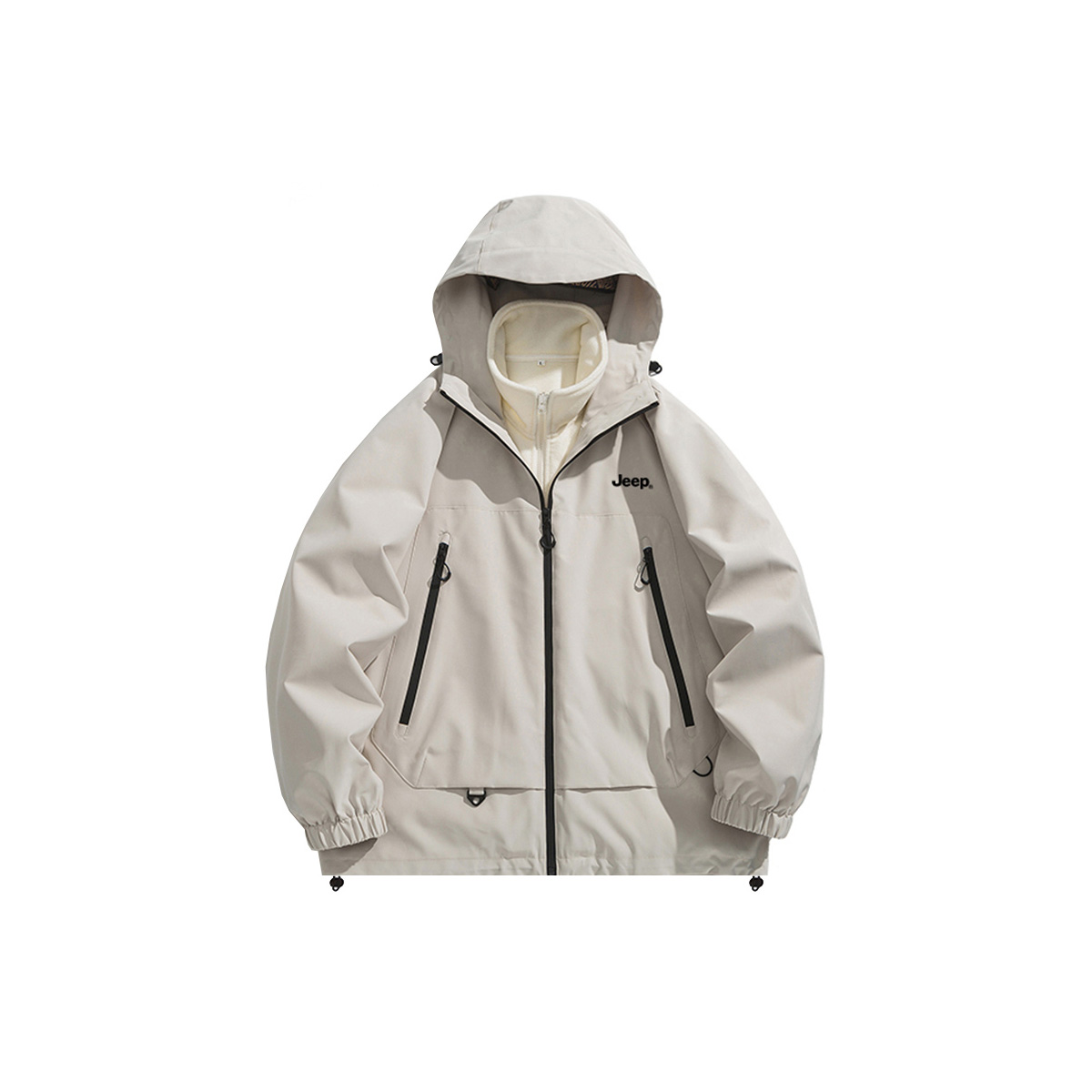 

Jeep Куртка для активного отдыха унисекс, Ecru Single Coat+Fleece Liner