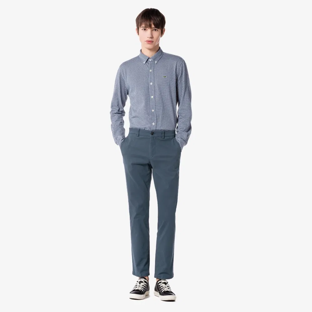 Мужские чиносы с начёсом серые от Lacoste — фото 3