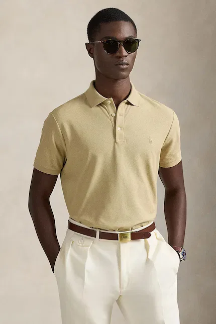 Поло из хлопка Polo Polo Ralph Lauren, бежевый