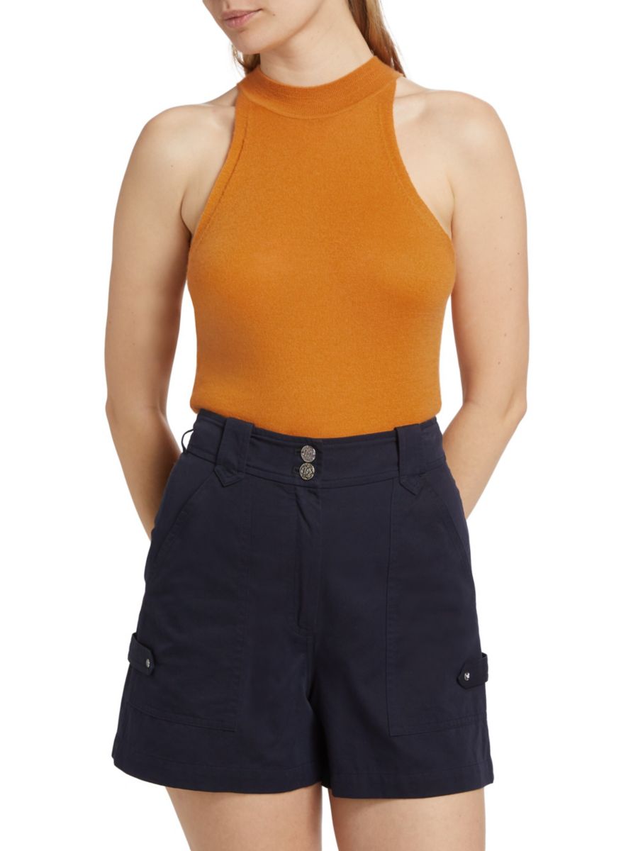 

Кашемировый топ без рукавов Derek Lam 10 Crosby, цвет Caramel