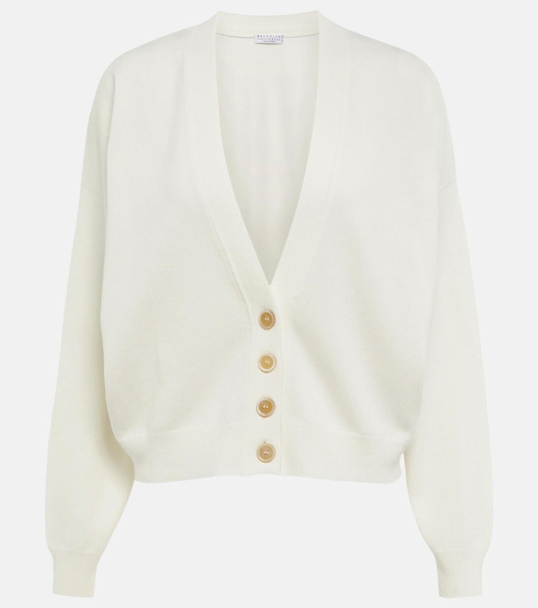 

Кашемировый кардиган Brunello Cucinelli, белый