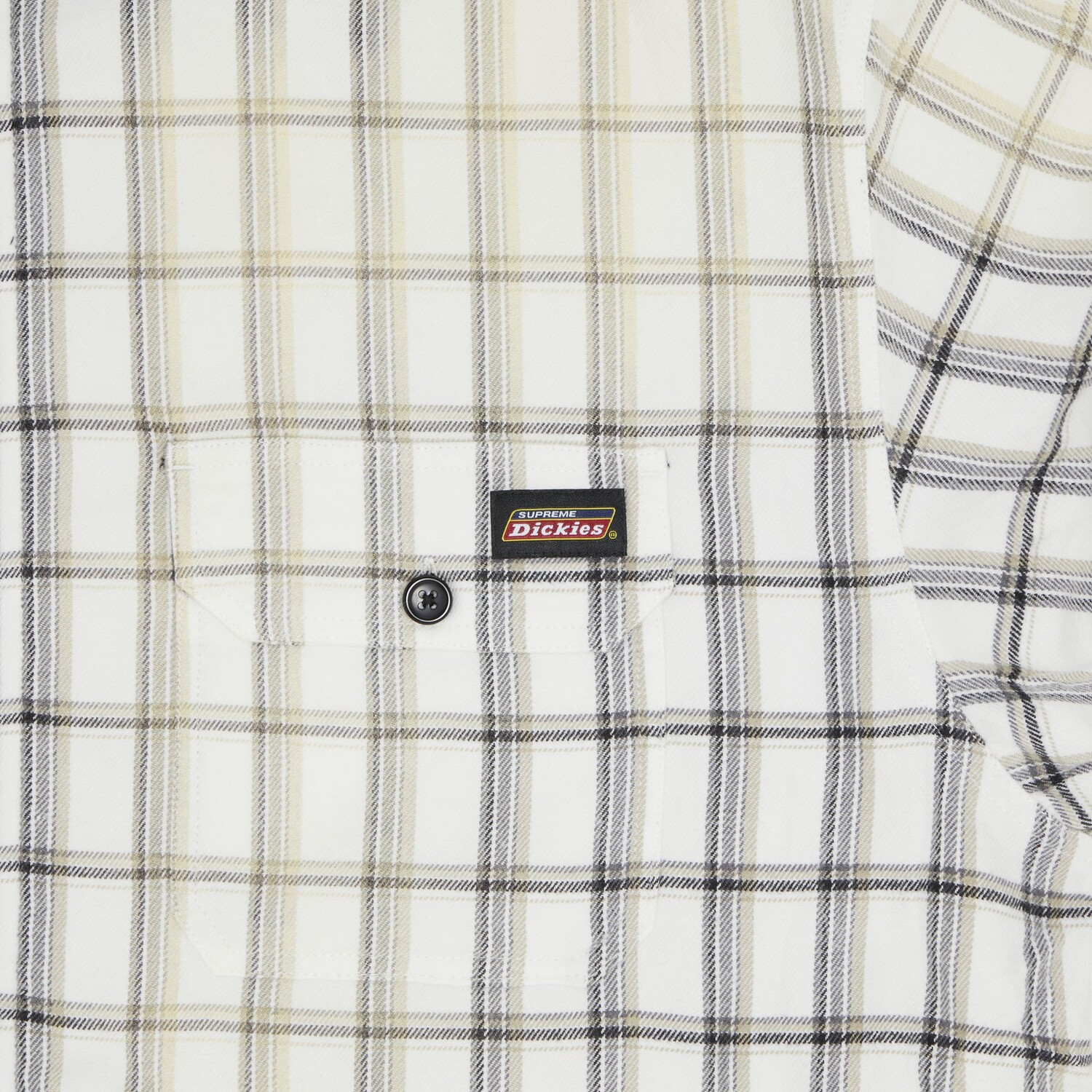 Рубашка на молнии в клетку с капюшоном Supreme x Dickies, цвет Белый — фото 3