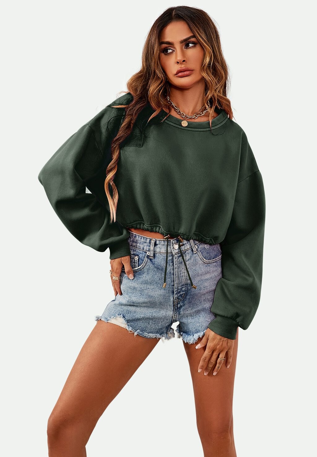 

Толстовка BLEND CAPSULE CROPPED FS Collection, темно-зеленый