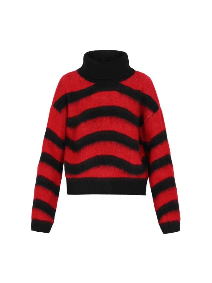 

Женский свитер черного и красного цвета myMo ROCKS