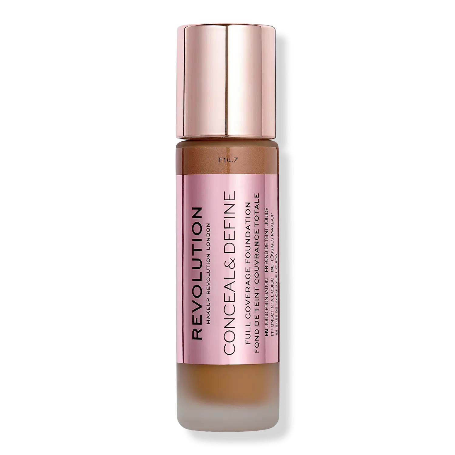 

Тональный крем Conceal & Define с полным покрытием Revolution Beauty, F14.7 (for dark skin tones w/ an orange undertone)