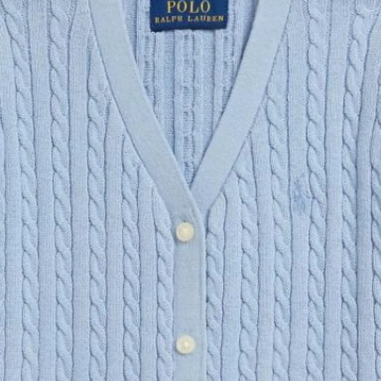 Свитер детский классический Polo Ralph Lauren голубой — фото 4