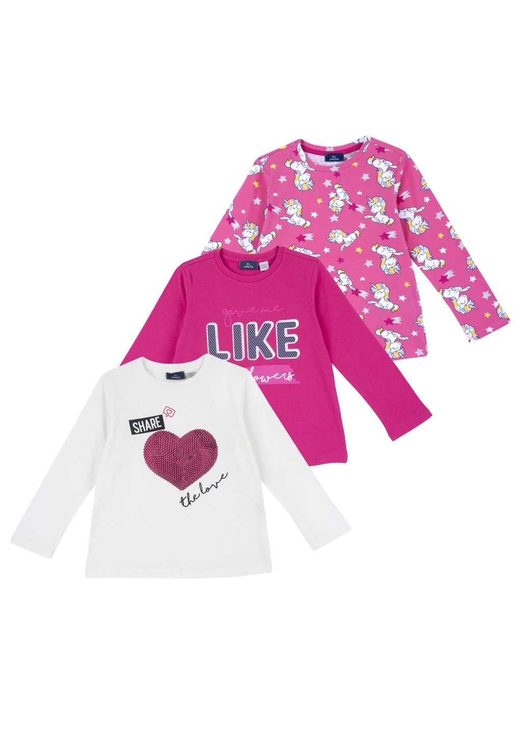 

футболка с длинными рукавами 3 Pieces Set Chicco, розовый