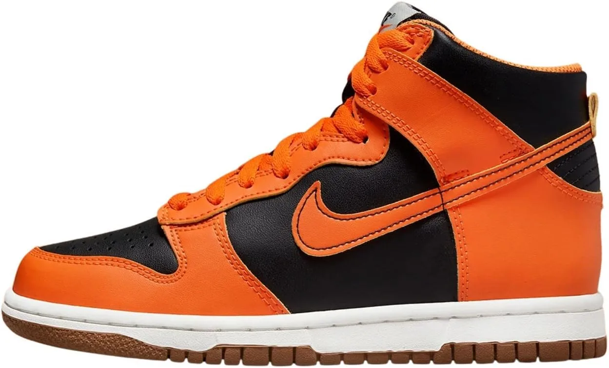 Мужские баскетбольные кроссовки Nike Dunk Hi Retro, черный/оранжевый