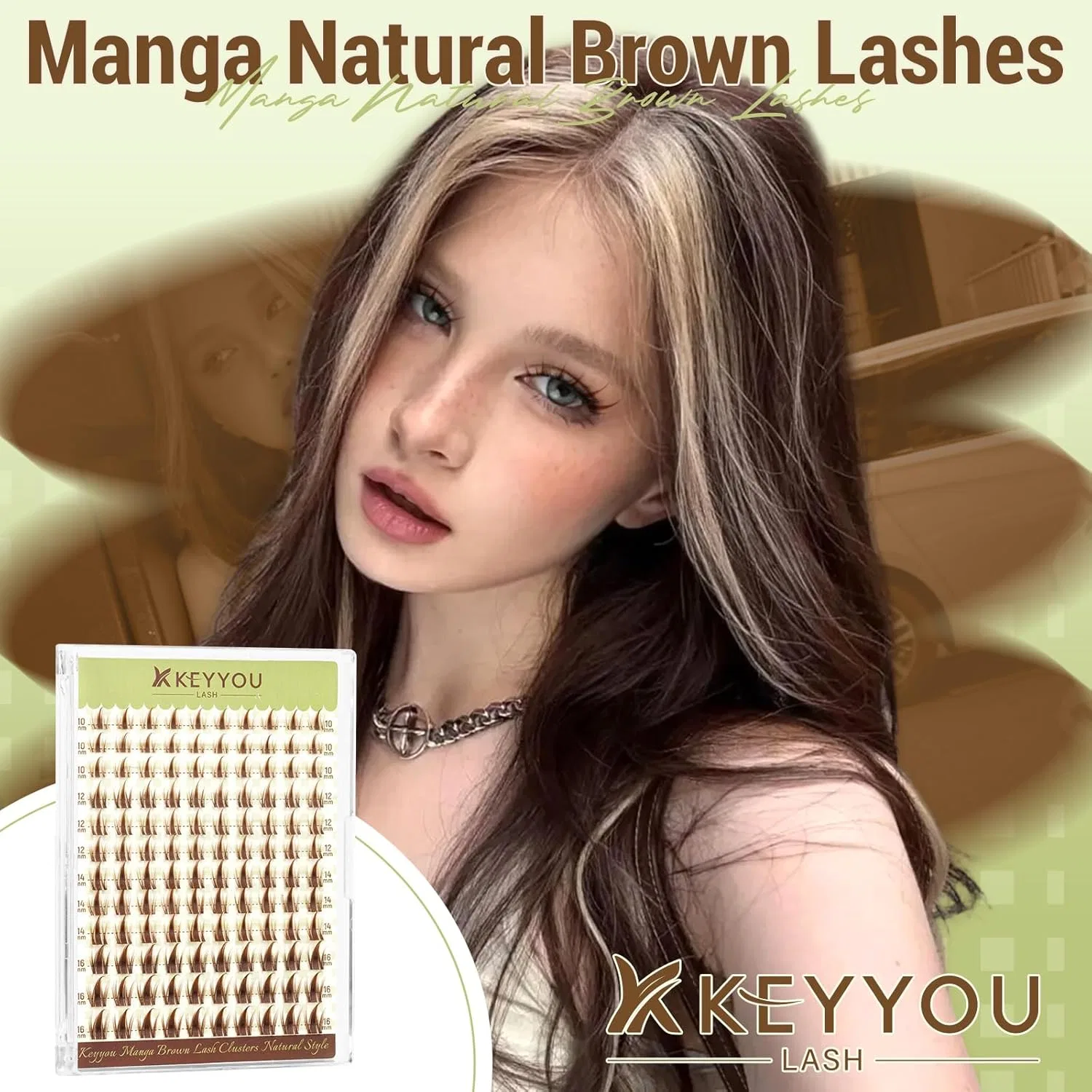 Набор для наращивания ресниц «Manga Lashes» от KEYYOU Keyyou, F02-Brown — фото 4