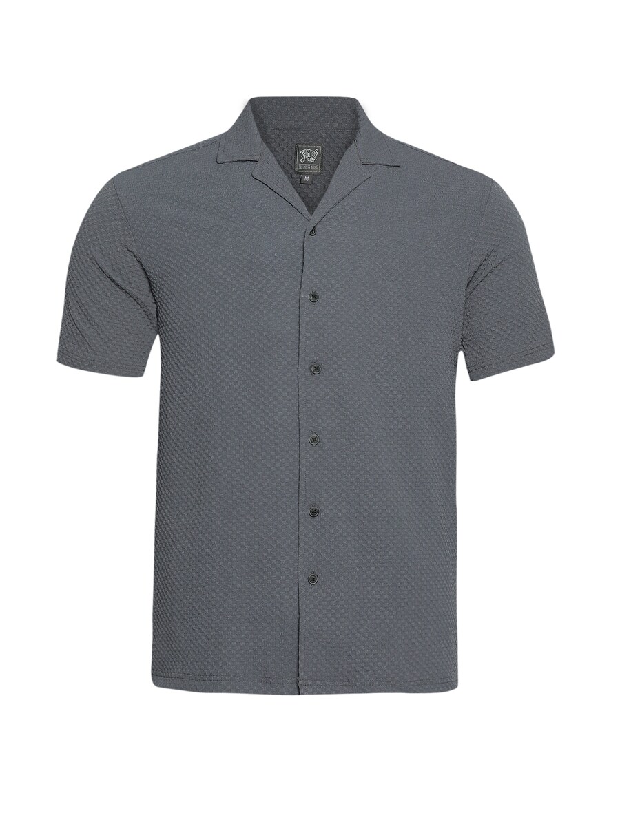 

Рубашка на пуговицах классического кроя Campus Sutra Kobe, серый