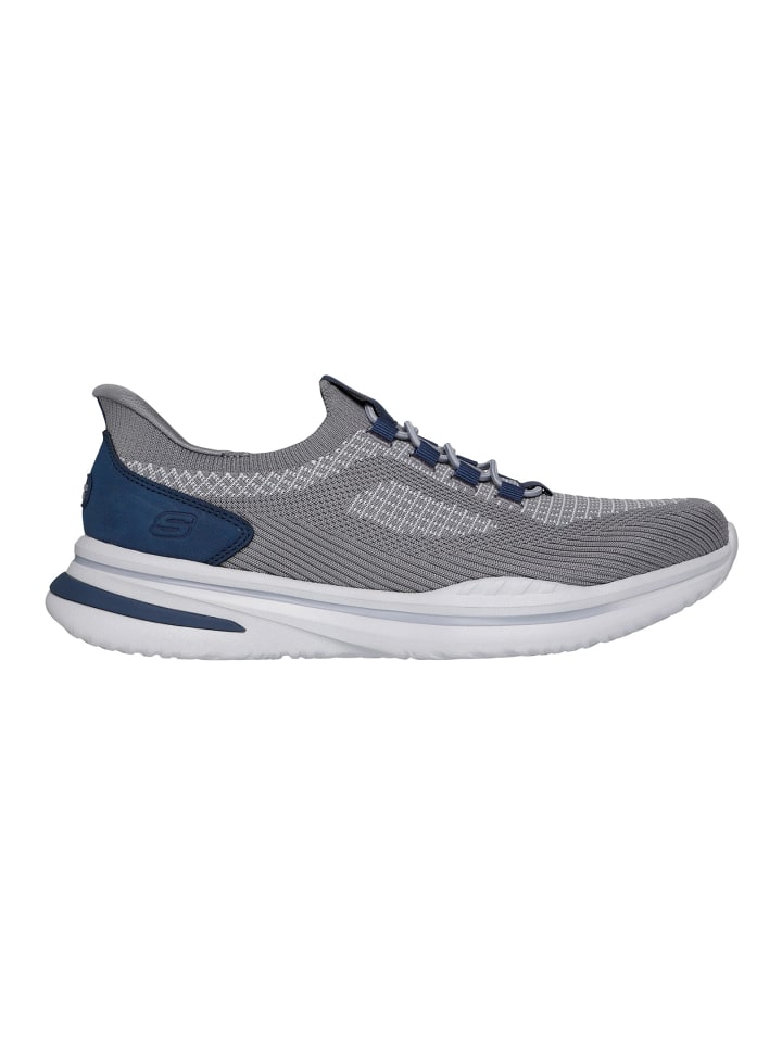Низкие кроссовки Skechers Slip-ins Relaxed Fit: Norlan - Alonso серого цвета Skechers — фото 3