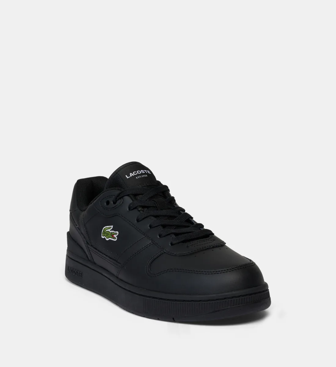 Низкие кеды T-Clip из кожи Lacoste, черный — фото 2