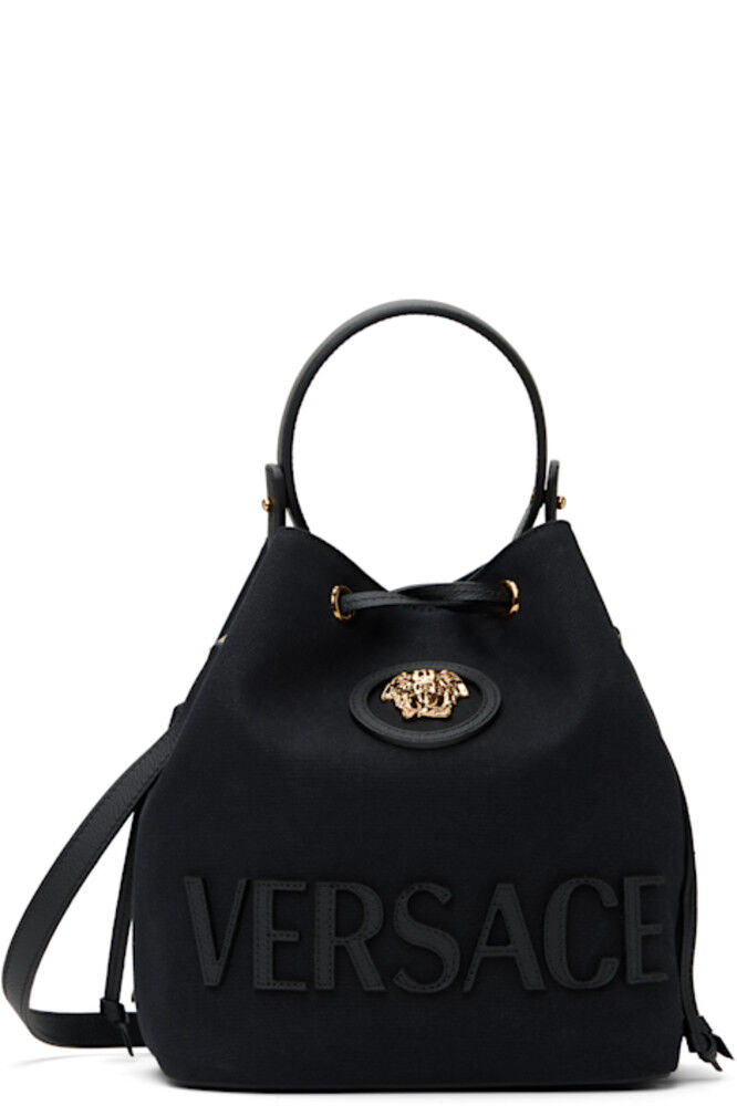 

Черная холщовая сумка-ведро «La Medusa» Versace