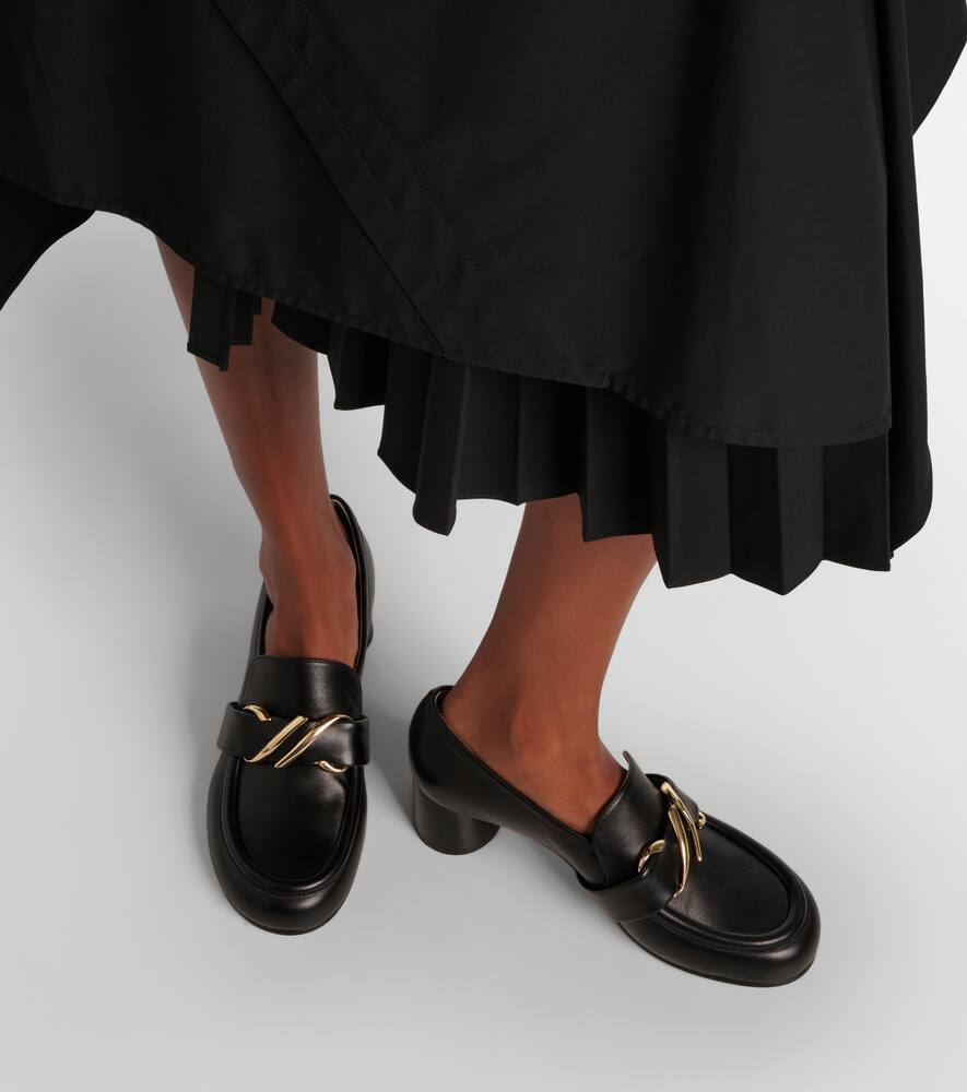 Туфли-лоферы из кожи с монограммой Proenza Schouler, Black — фото 4