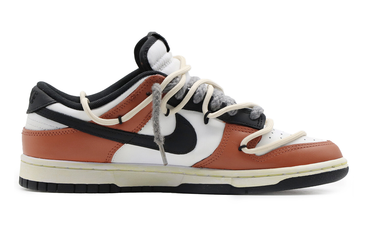 

Кроссовки Nike Dunk Skateboard Shoes Women's Low-Top Black White Orange