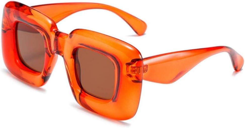 

Ретро квадратные надувные солнцезащитные очки конфетных цветов для женщин, защита от УФ-излучения UV400, модные мужские красно-желтые уникальные солнцезащитные очки generic, C10