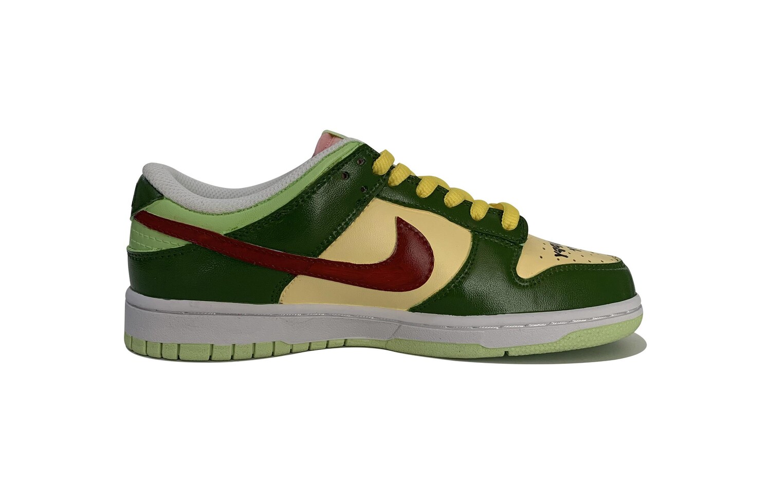 

Кроссовки Nike Dunk Skateboard Shoes Women's Low-Top Yellow Green