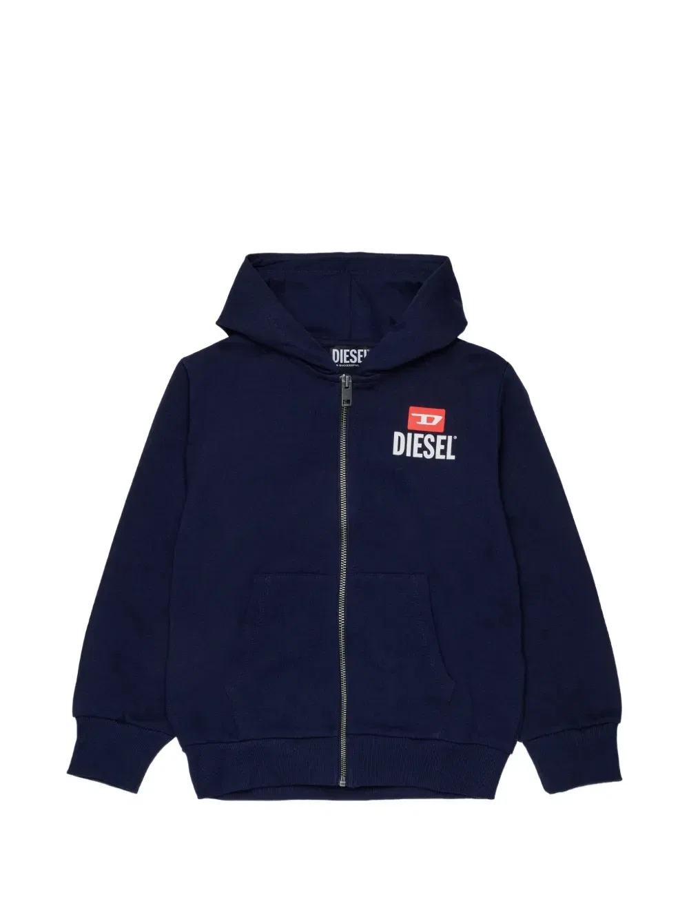 Худи Shozip на молнии с логотипом Diesel Kids, синий