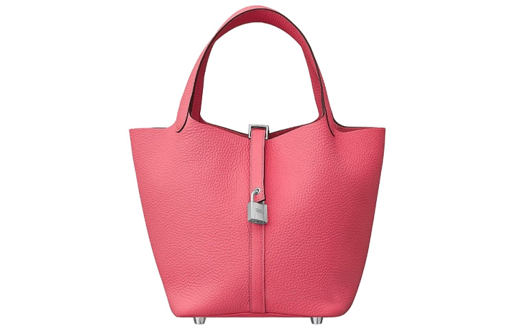 

HERMES Пикотин Лок сумка из телячьей кожи женская розовая