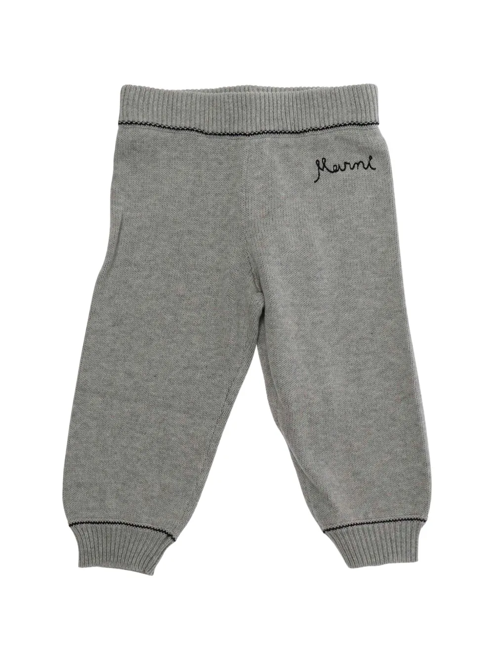 

Брюки с вышивкой Marni Kids, серый