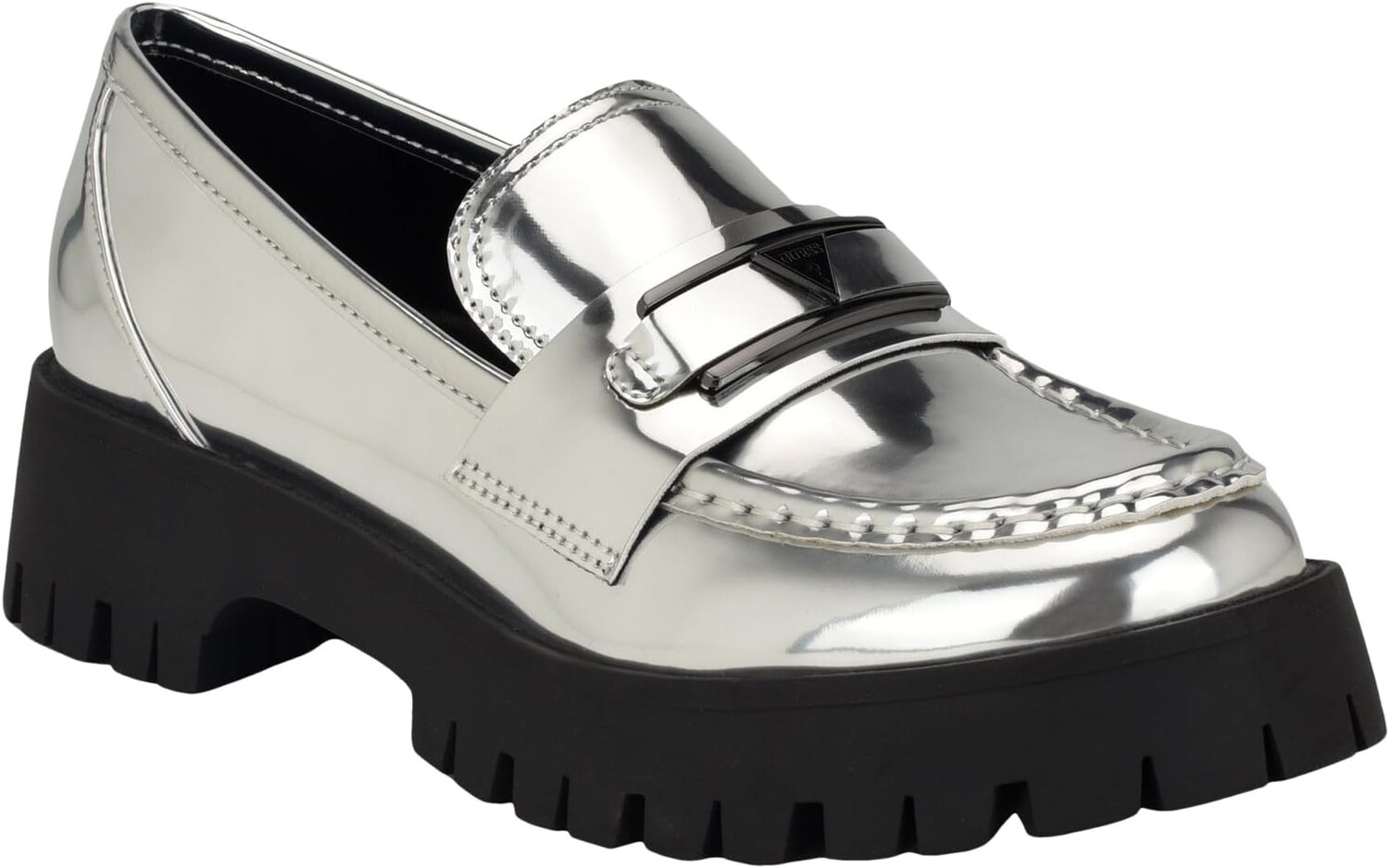 Лоферы GUESS Tracers, цвет Silver Mirror Metallic