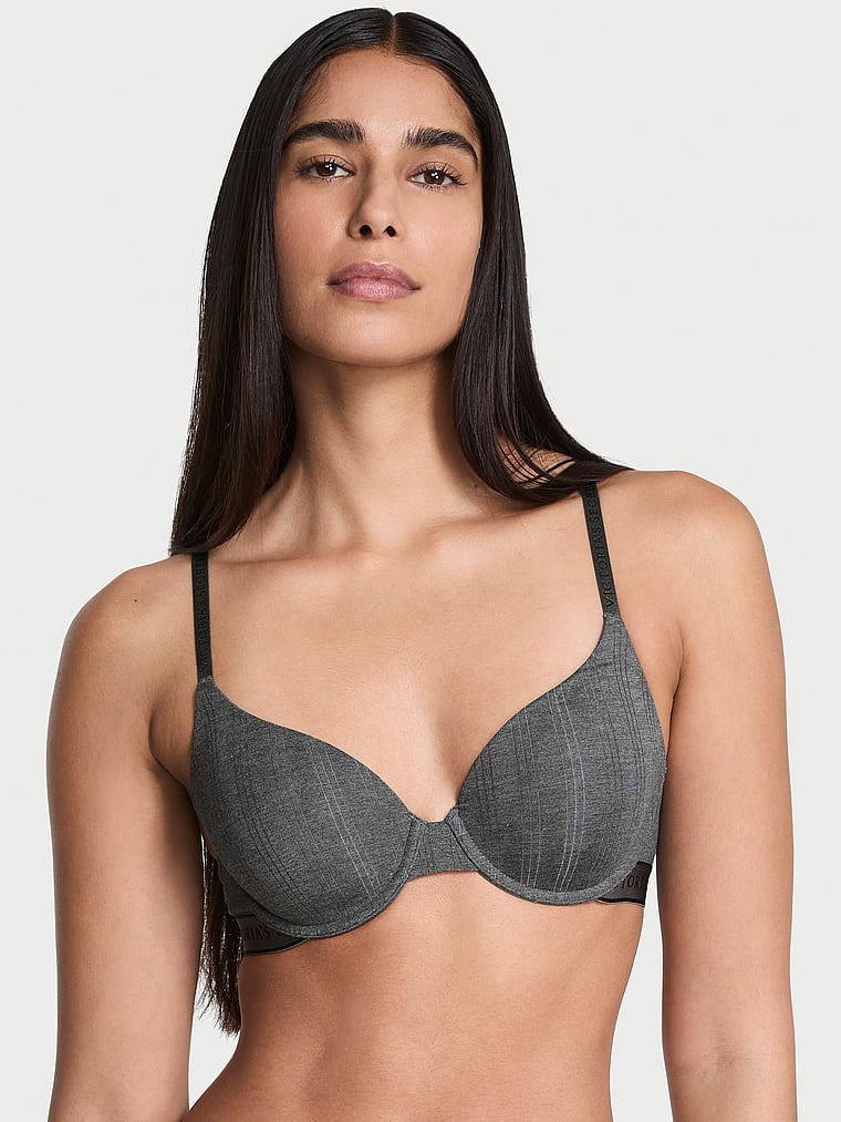 

Бюстгальтер из ультратонкого модала с легкой подкладкой, закрывающий все тело The T-Shirt, cotton rib heather anthracite