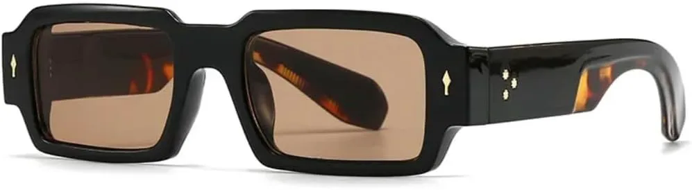 

Солнцезащитные очки с защитой UV400 | Цветные линзы Rivet Punk | Для женщин и мужчин | Для занятий спортом на открытом воздухе и вождения DSVIGF, Black Tea