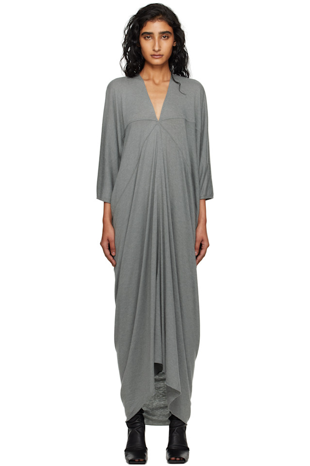 

Rick Owens Платье-Макси «Серый конкорданс» в форме воздушного змея