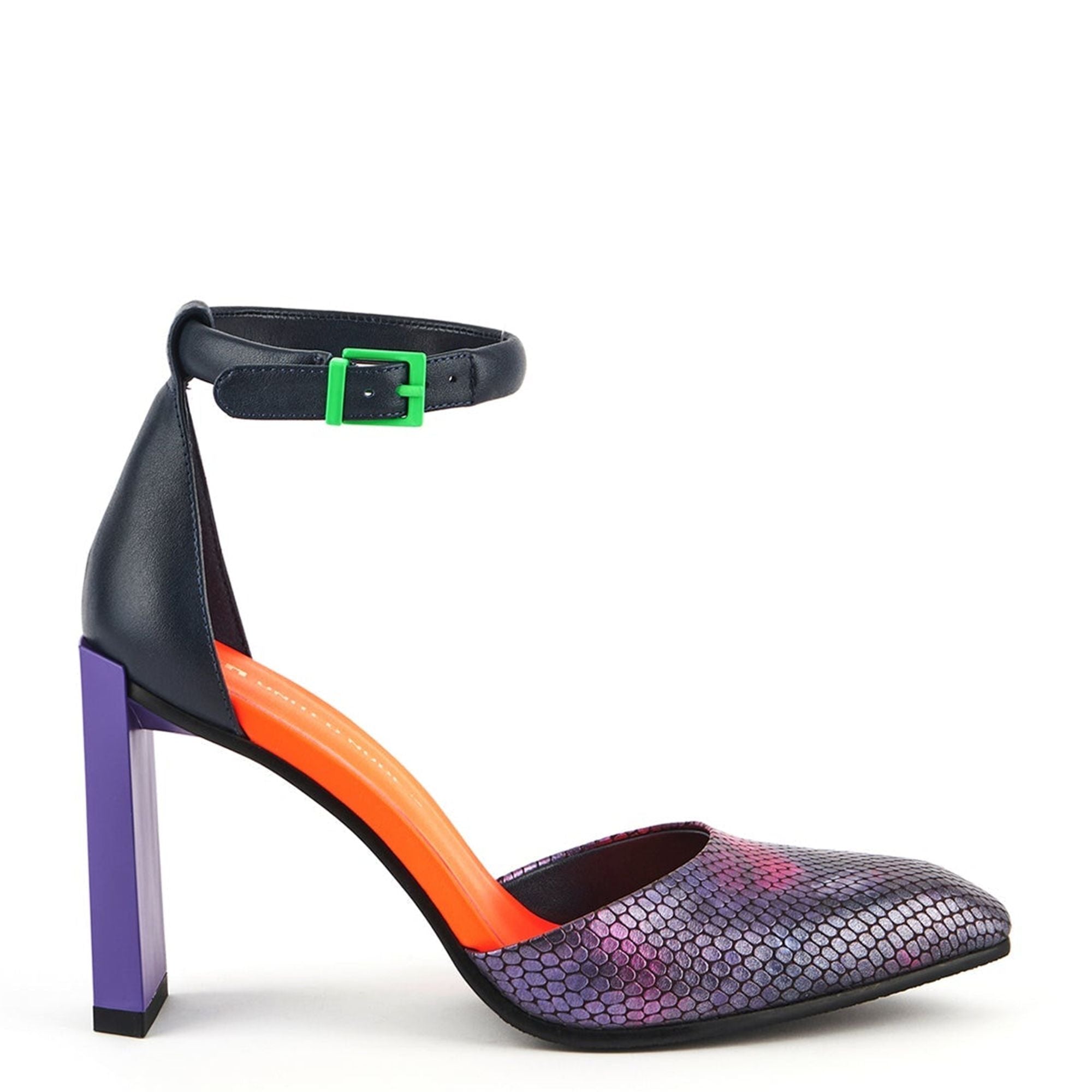 Туфли женские United Nude, цвет purple snake