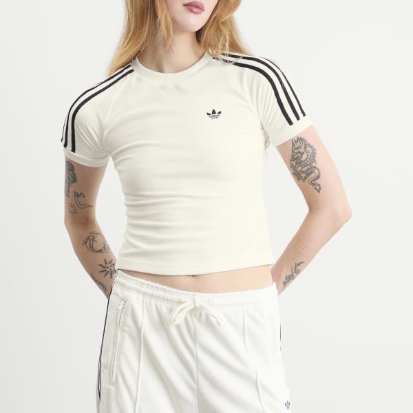 Футболка из махрового полотенца Adidas, off белый — фото 2