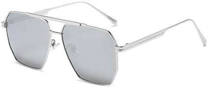 

Поляризованные солнцезащитные очки 2027 года для женщин, ретро-очки с двойной перемычкой большого размера для мужчин, массивные металлические солнцезащитные очки MTZJH, 6