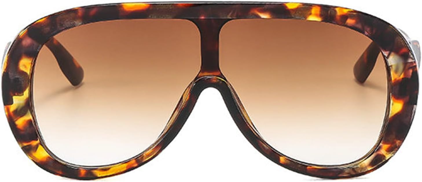 

Willochra — большие солнцезащитные очки-пилот для женщин, модные очки в крупной оправе, цельные солнцезащитные очки-маска, стильные очки в металлической оправе овальной формы, Leopard