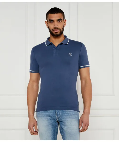 

Футболка поло Slim fit Calvin Klein Jeans, синий
