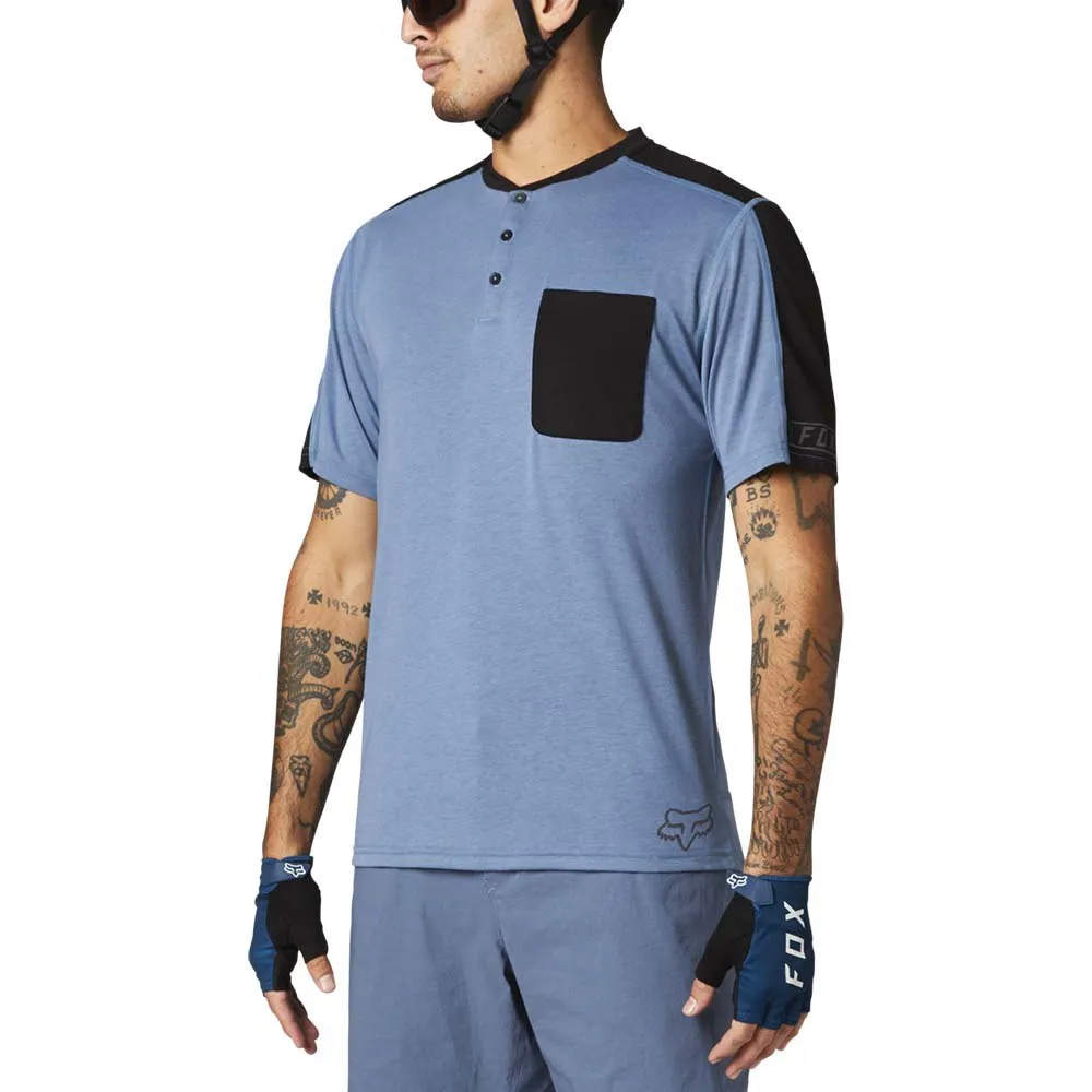 

Футболка с коротким рукавом Fox Racing Ranger DrireleaseВ Henley, синий