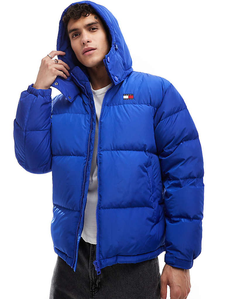 

Синяя водоотталкивающая стеганая куртка с пуховым наполнителем Tommy Jeans Alaska