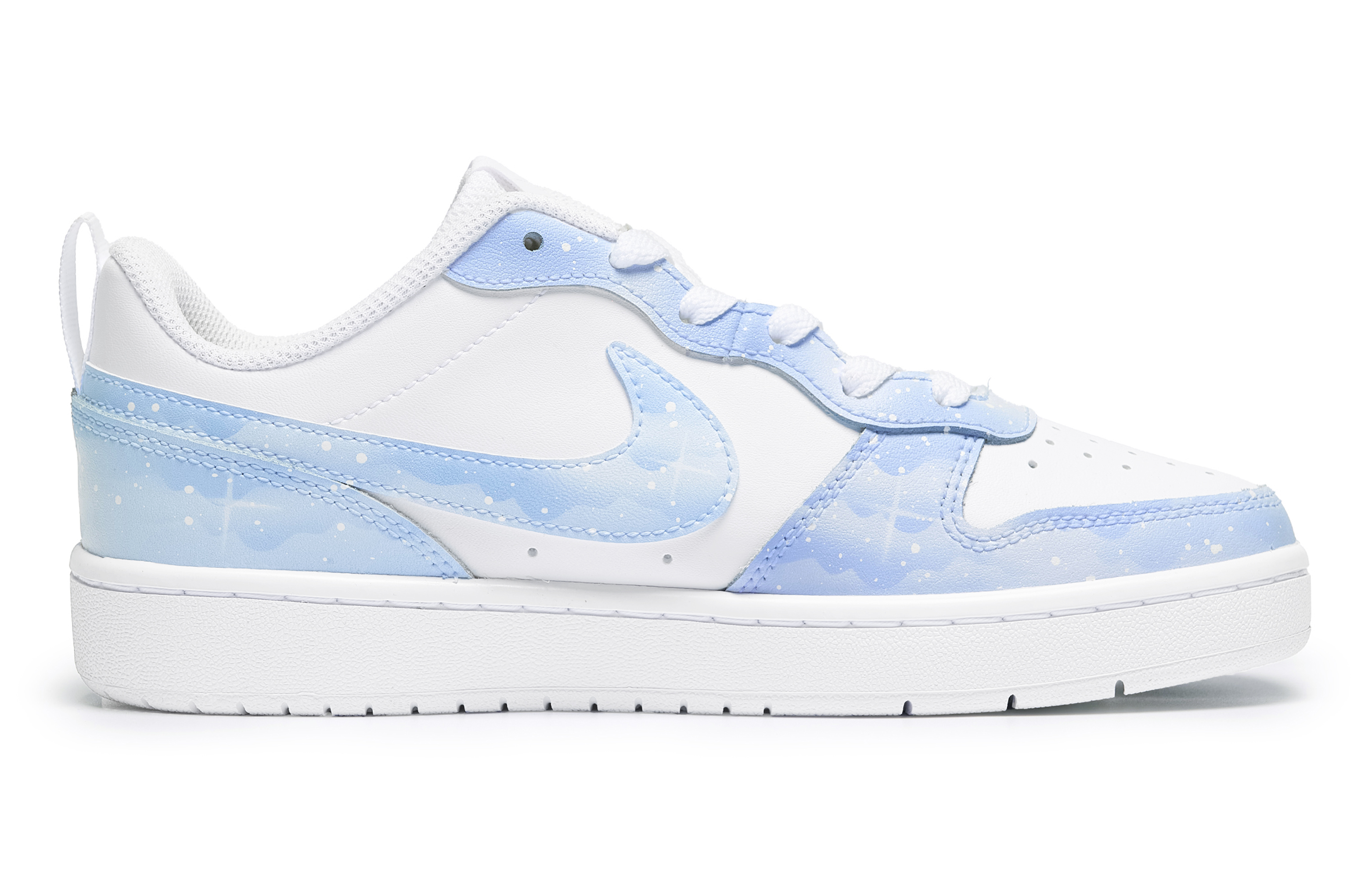 Nike Детские кроссовки для скейтбординга Court Borough Low 2, синие, белые, для подростков — фото 2
