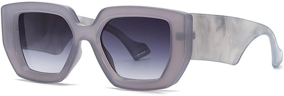 

Цветные солнцезащитные очки для женщин с широкими дужками, мужские дорожные очки, мужские и женские очки с защитой от УФ-излучения UV400, ретро, ​​роскошные TVTBBVV, Grey