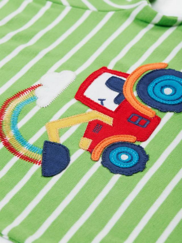 Футболка baby tractor easy из чистого органического хлопка Frugi, цвет Kiwi Breton — фото 4