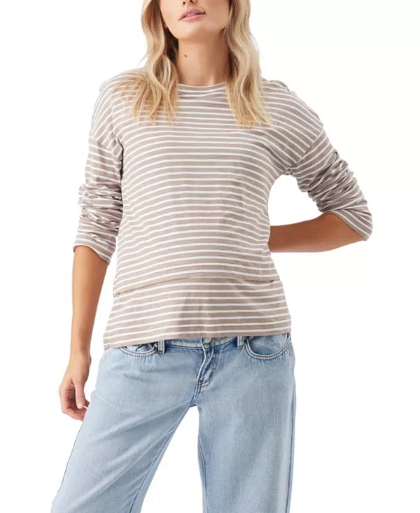 

Топ для кормящих мам с длинными рукавами Claudette Ripe Maternity, бежевый