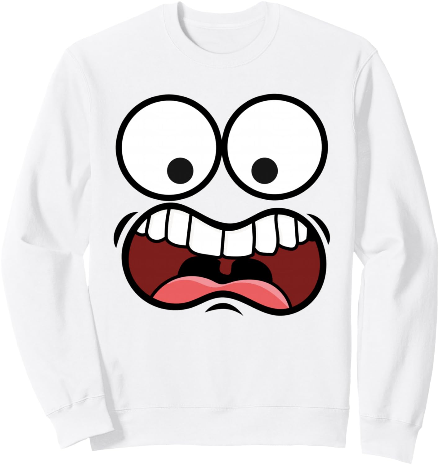 

Страшная кричащая толстовка с забавным выражением лица и мимикой, серая (серый меланж) Bdaz